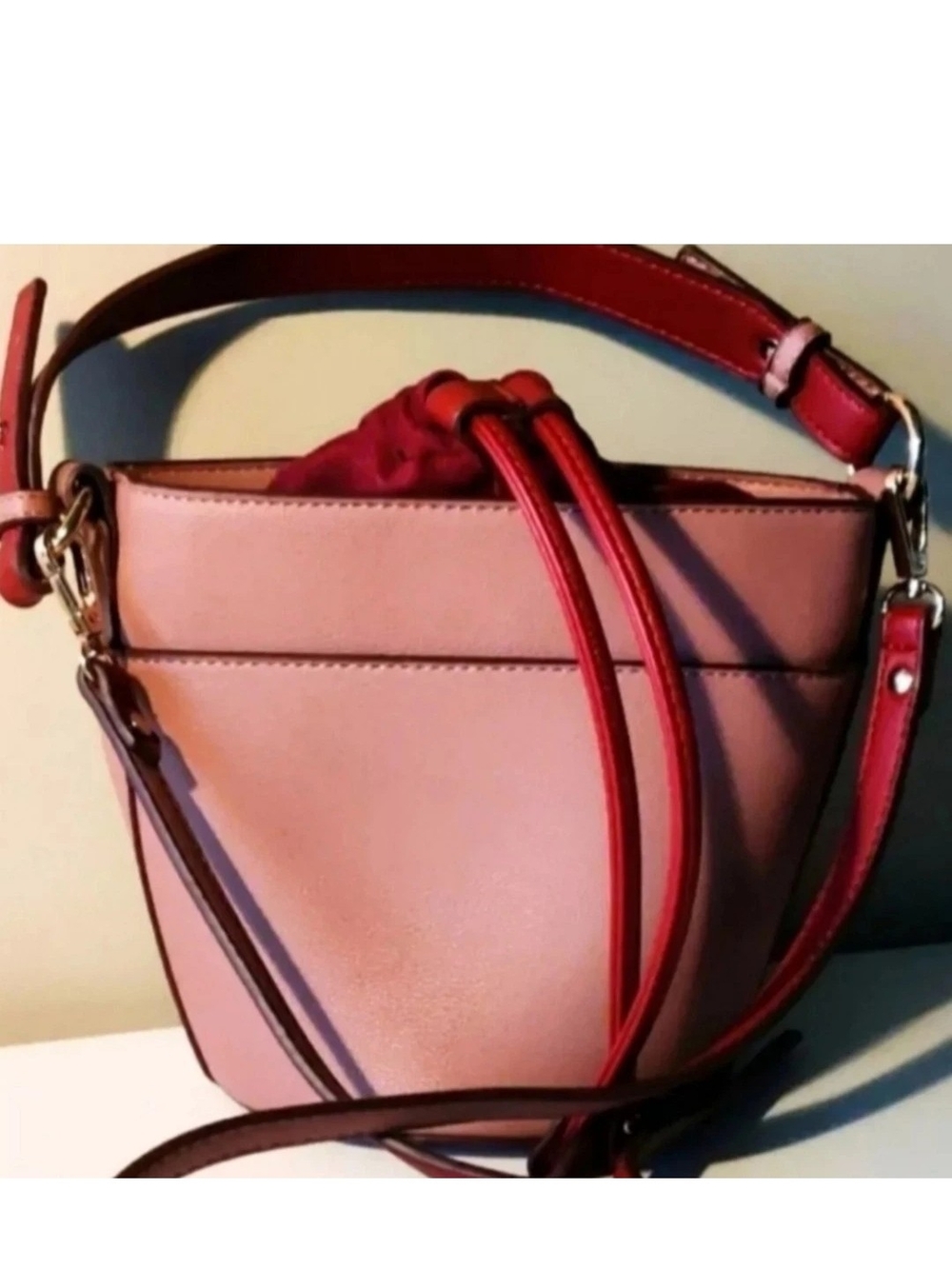 Nordstrom Chelsea28 Izzy Faux Leather Bucket Bag Like New 7"x8"x6"